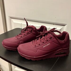 Skechers Maroon Athletic Shoes